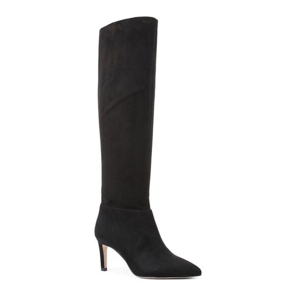 NWT BCBGENERATION Womens Black Stretch Pointed Toe Stiletto Dress Boots 6.5 - Picture 1 of 2